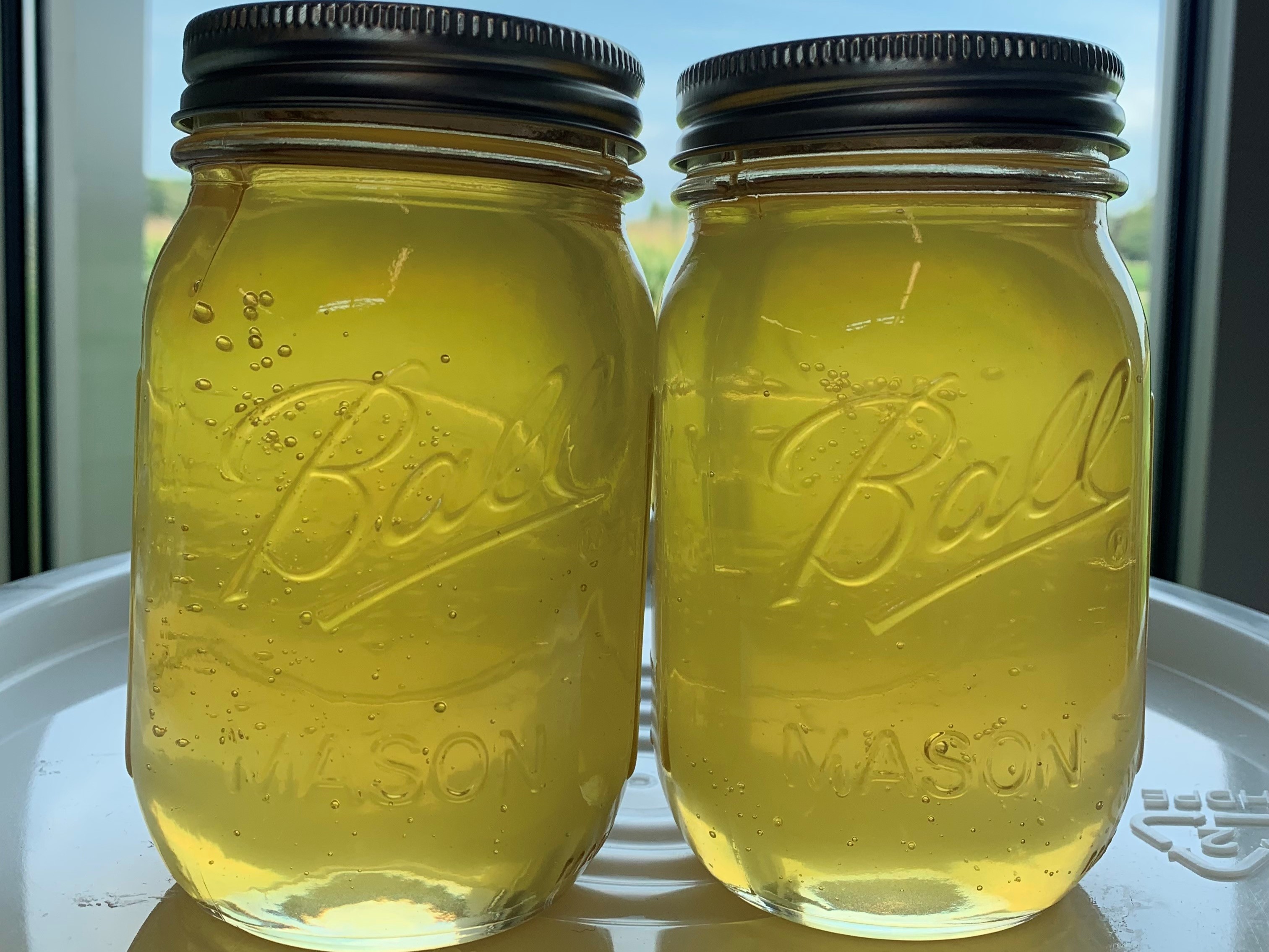 Two jars of honey.